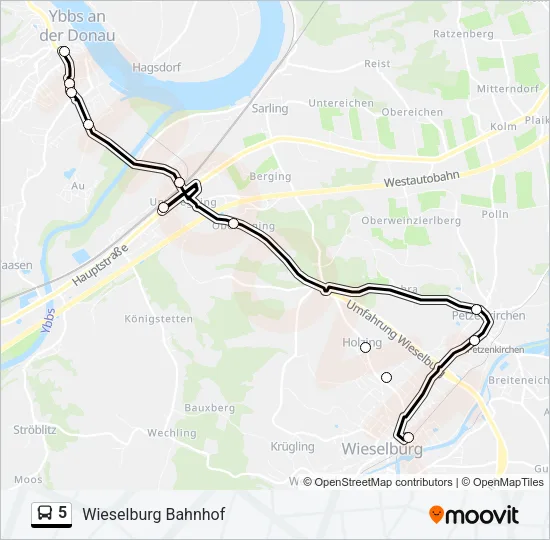 5 Bus Line Map