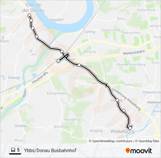 5 Bus Line Map