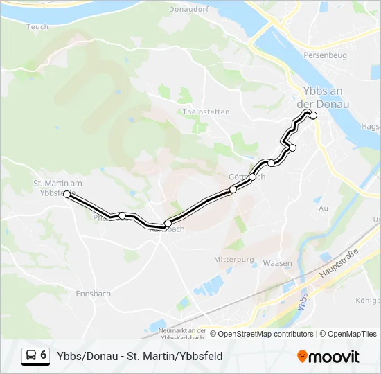 6 Bus Line Map