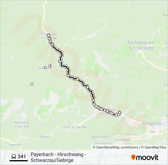 341 Bus Line Map