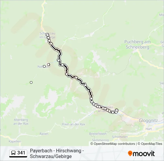 341 Bus Line Map