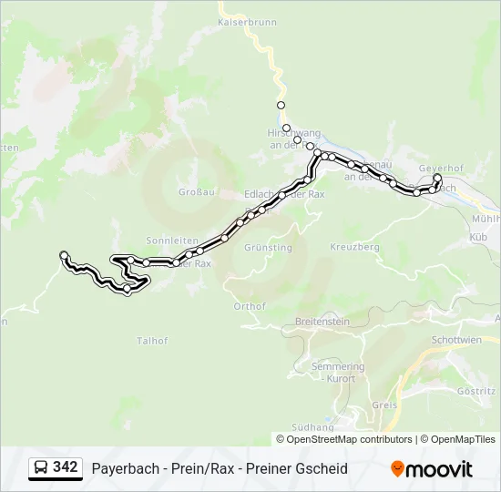 342 Bus Line Map