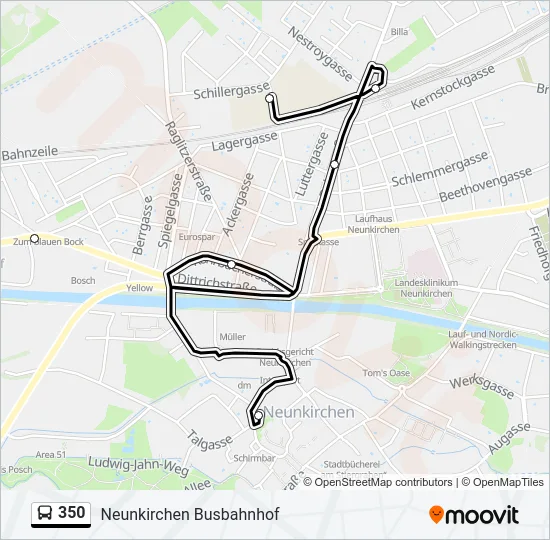 350 Bus Line Map