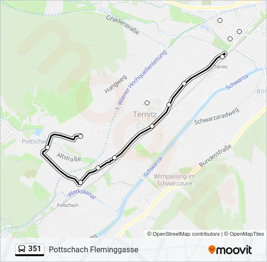 351 Bus Line Map