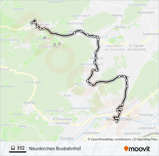 352 Bus Line Map