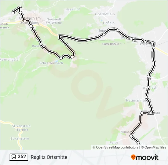 352 Bus Line Map