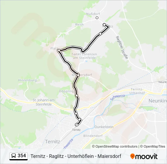 354 Bus Line Map