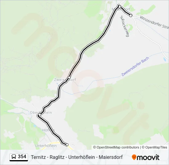 354 Bus Line Map
