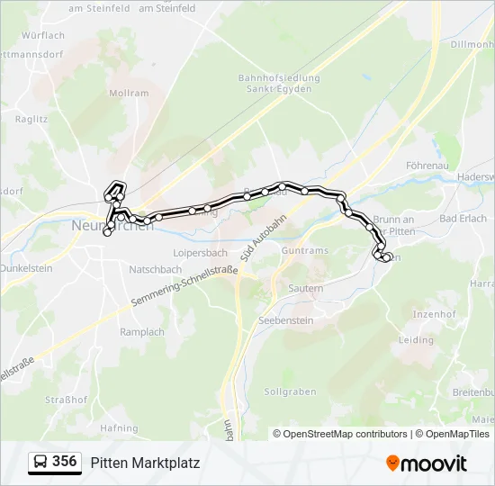356 Bus Line Map