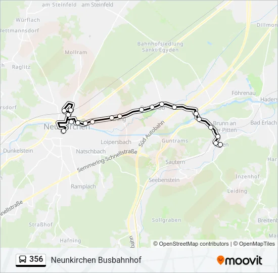 356 Bus Line Map