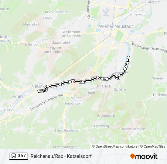 357 Bus Line Map
