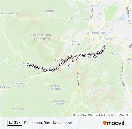357 Bus Line Map