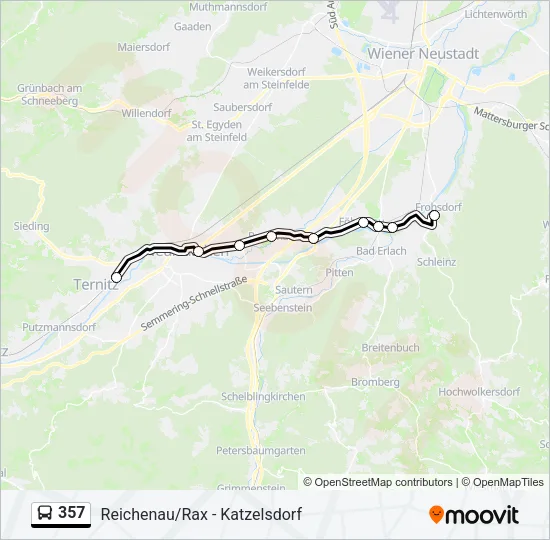 357 Bus Line Map