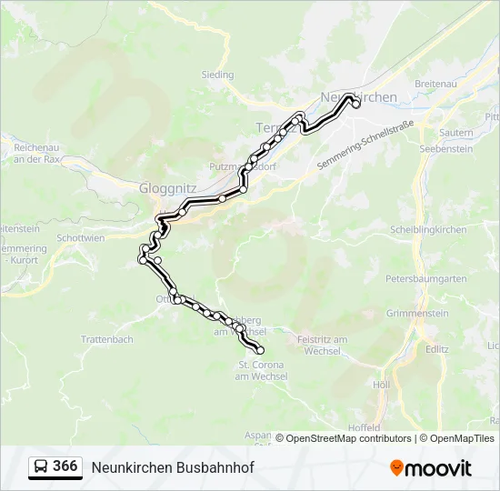 366 Bus Line Map