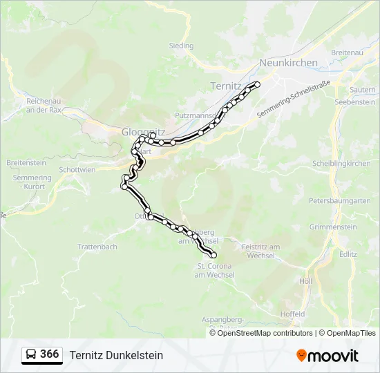 366 Bus Line Map