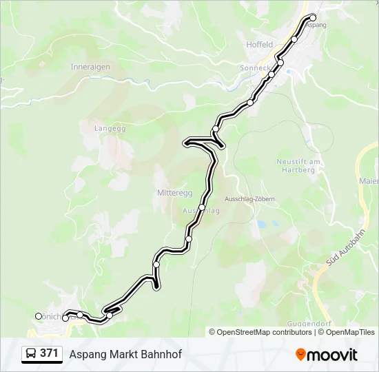 371 Bus Line Map