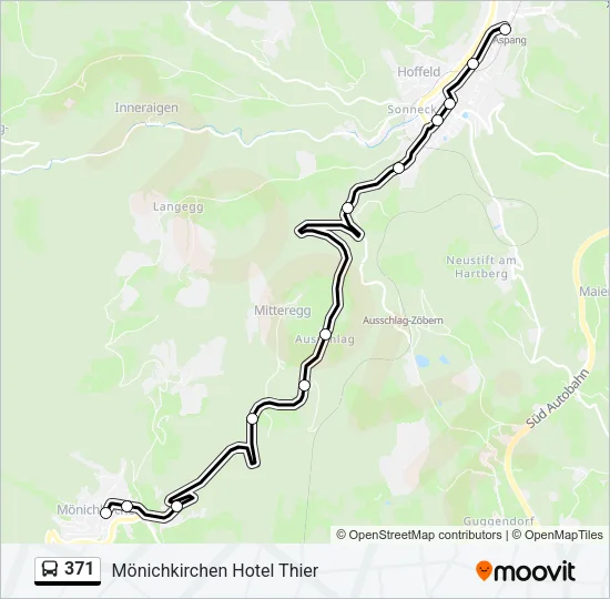 371 Bus Line Map