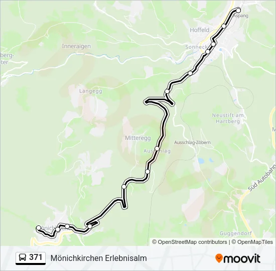 371 Bus Line Map
