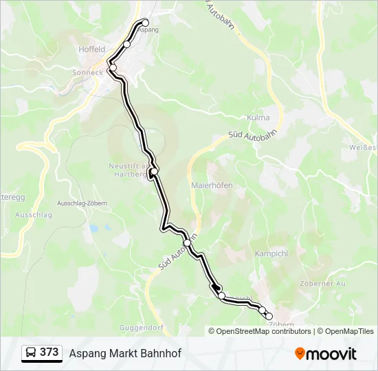 373 Bus Line Map