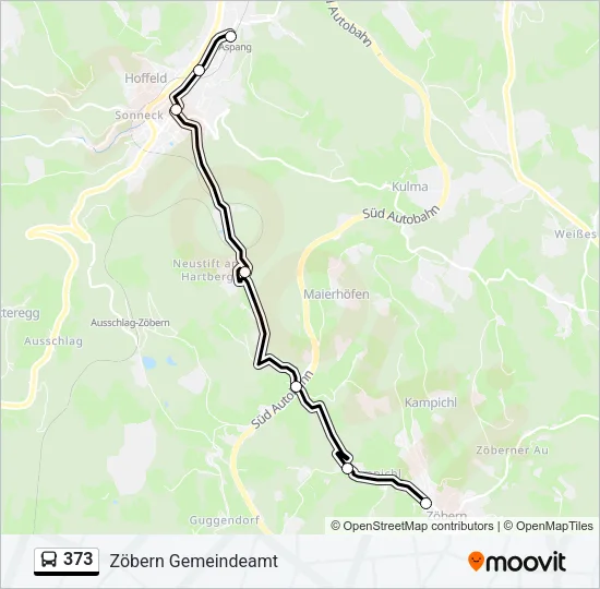 373 Bus Line Map