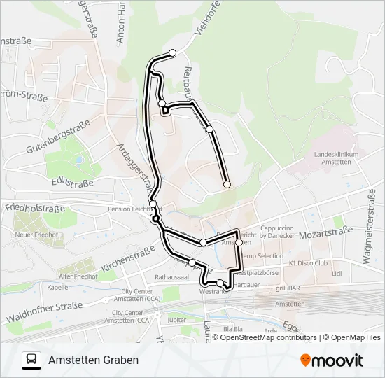 AST AMSTETTEN 1 Bus Line Map