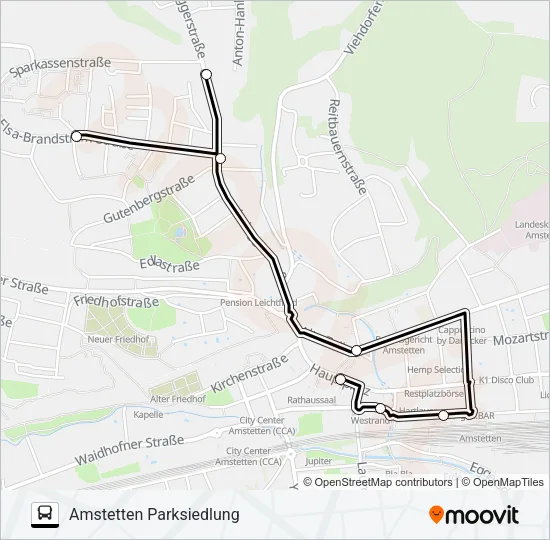 AST AMSTETTEN 4 Bus Line Map