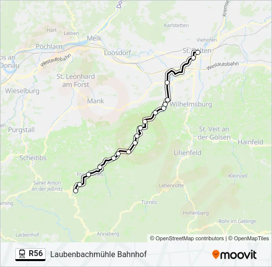 R56 Train Line Map