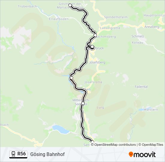 r56 Route: Schedules, Stops & Maps - Gösing Bahnhof (Updated)