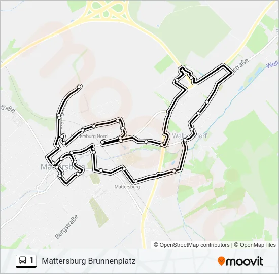 1 Bus Line Map