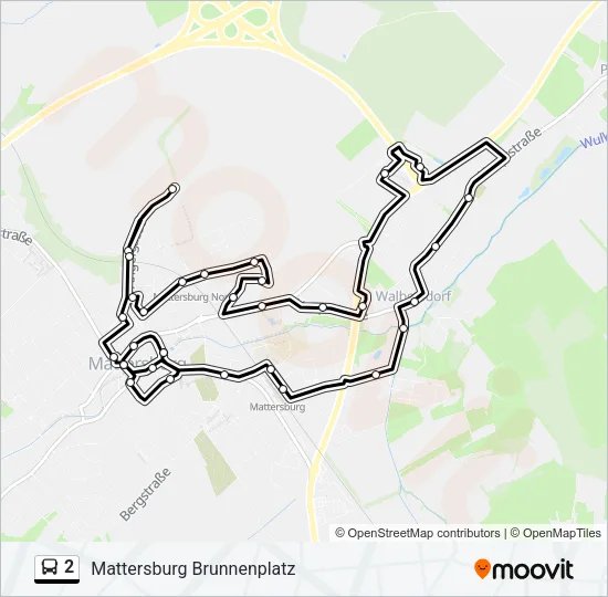 2 Bus Line Map