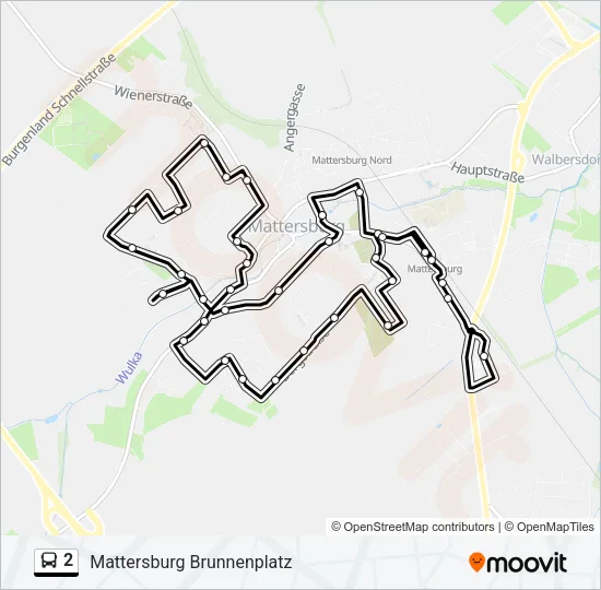 2 Bus Line Map