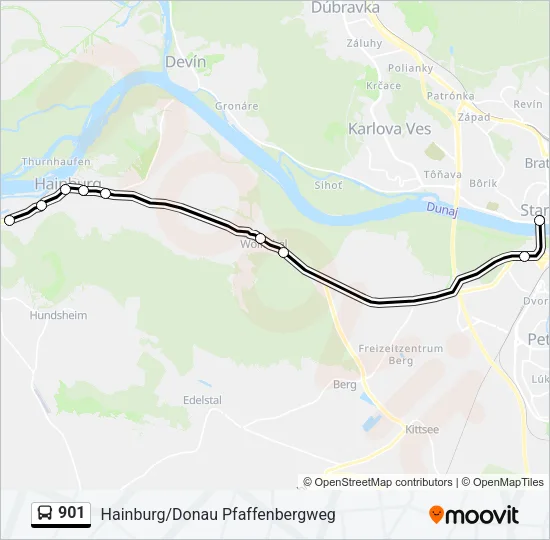 901 Bus Line Map