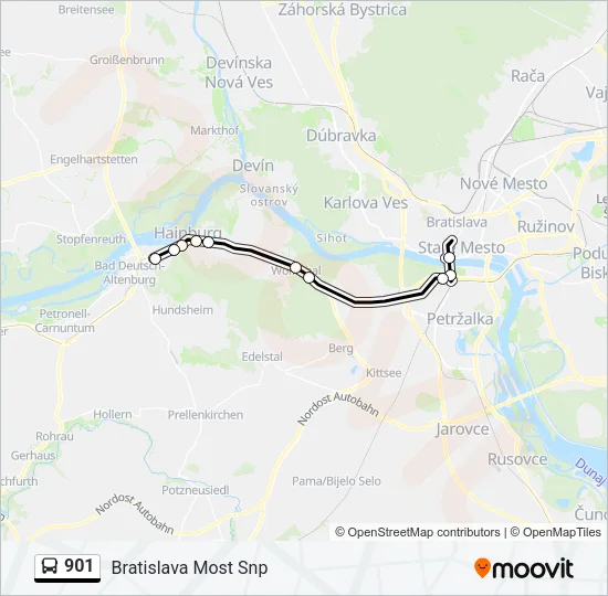 901 Bus Line Map