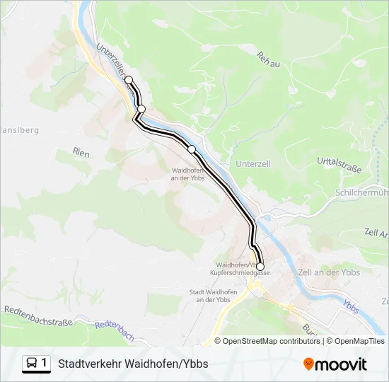 1 Bus Line Map