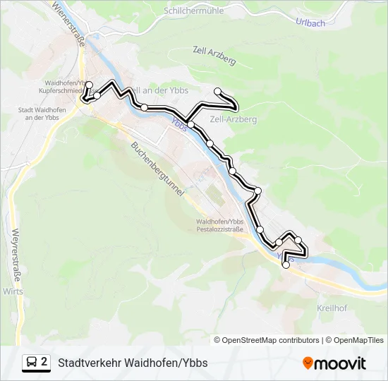 2 Bus Line Map