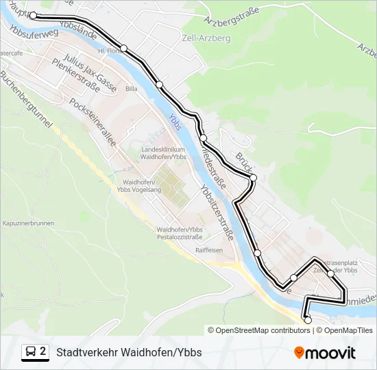 2 Bus Line Map