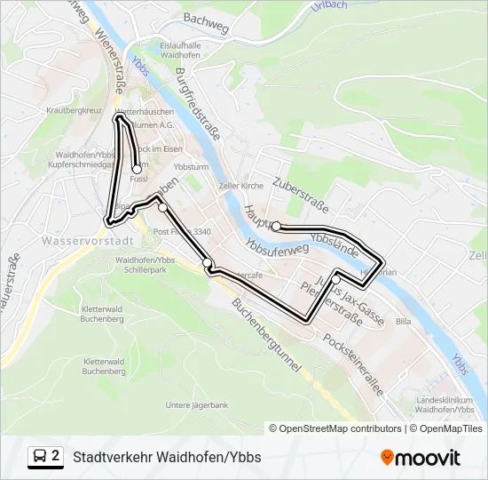 2 Bus Line Map