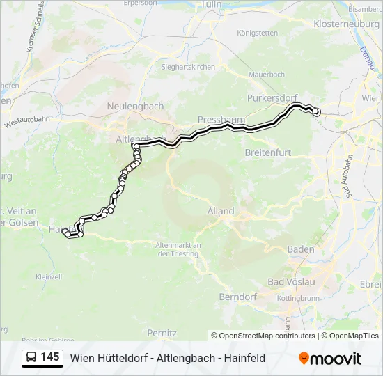 145 Bus Line Map