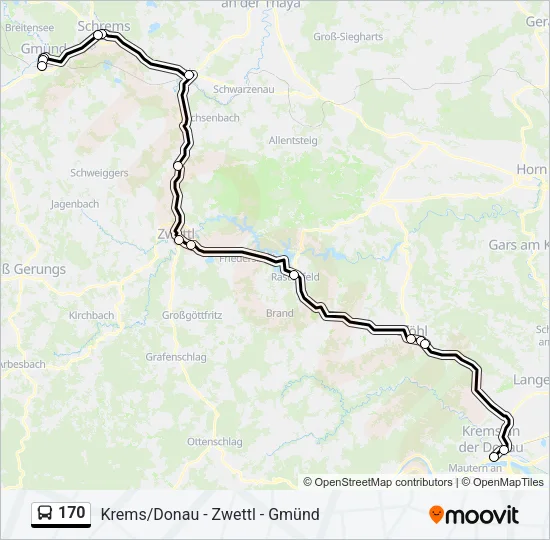 170 Bus Line Map