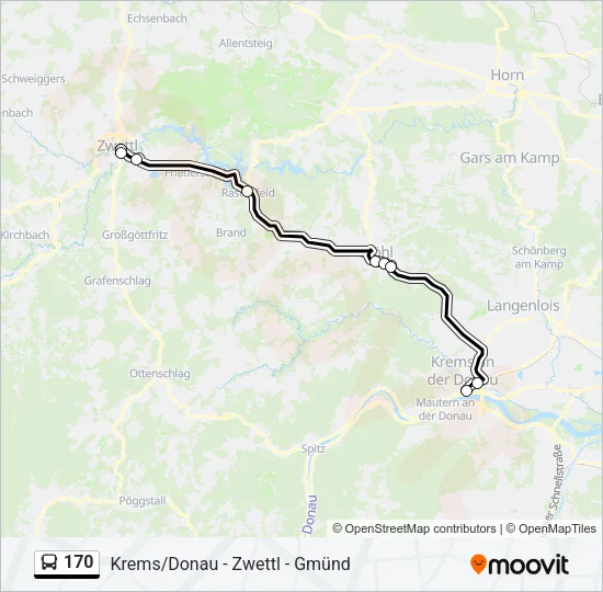 170 Bus Line Map