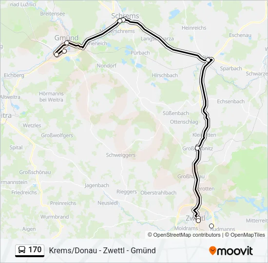 170 Bus Line Map