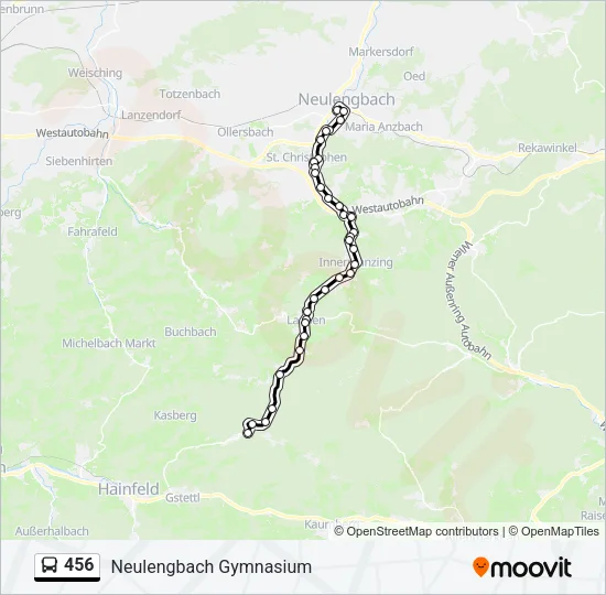456 Bus Line Map