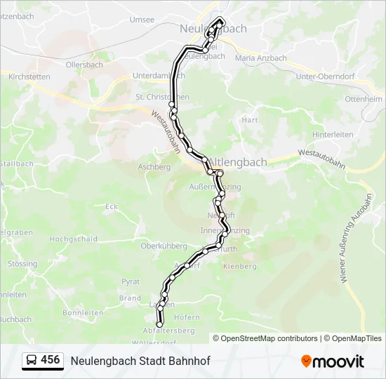 456 Bus Line Map