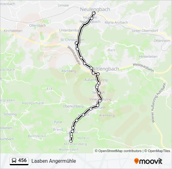 456 Bus Line Map