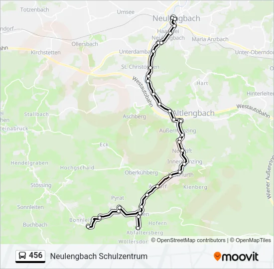 456 Bus Line Map