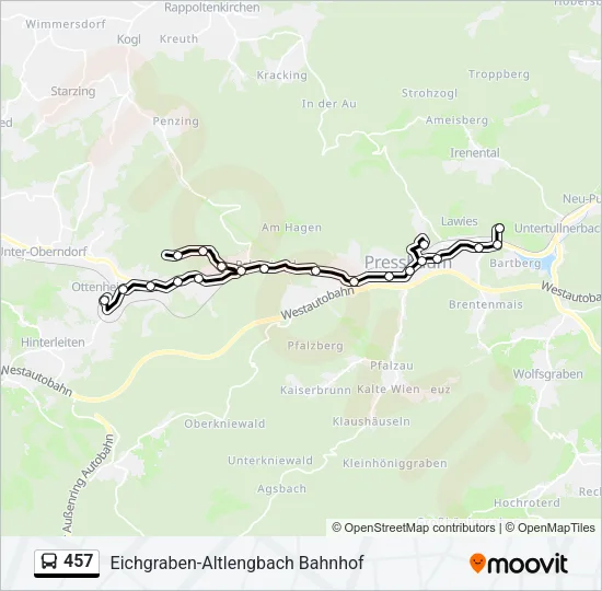 457 Bus Line Map