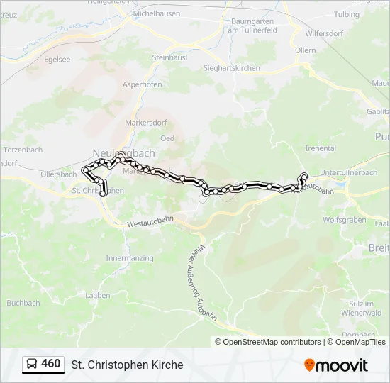 460 Bus Line Map
