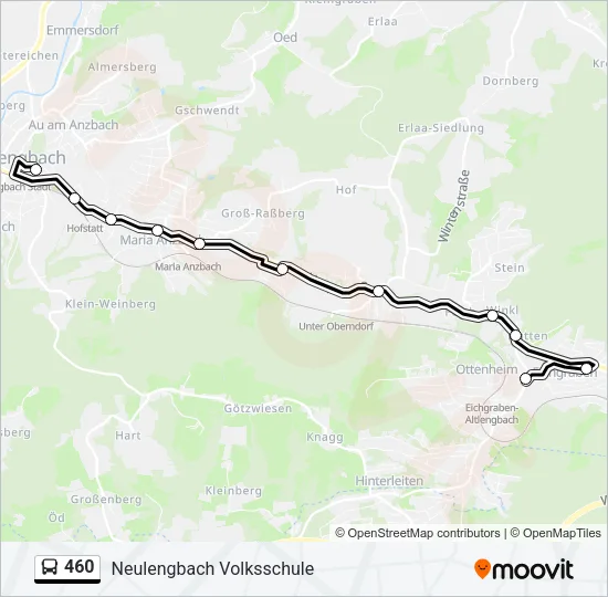 460 Bus Line Map