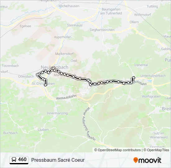 460 Bus Line Map