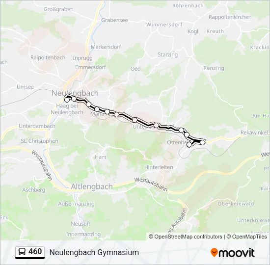 460 Bus Line Map